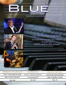 An abstract representation of the concept "Blue" for a conceptual publication about Blues music. 