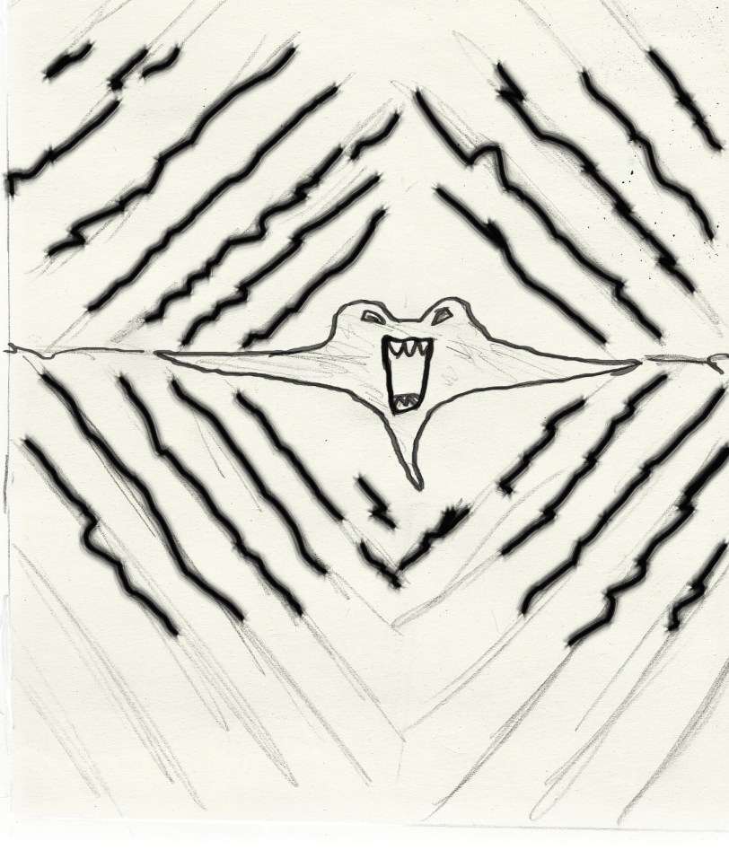 Manta Ray (original sketch with minor touch ups)