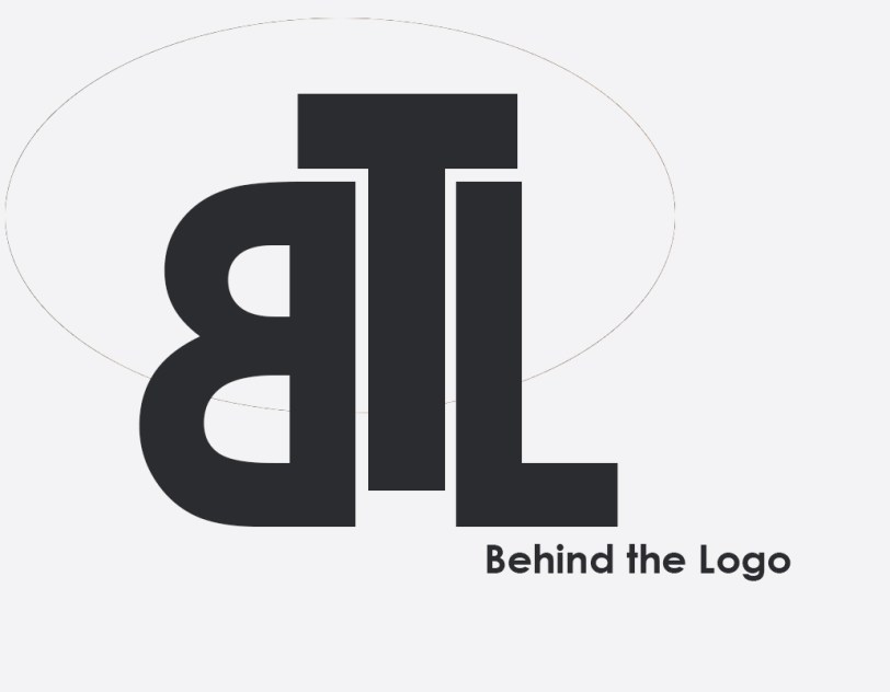 The main logo, using primarily type to cleverly represent my new web series, "Behind the Logo" 